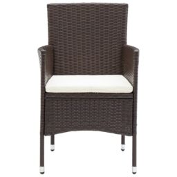 Berkfield Home Garden Dining Chairs 2 pcs Poly Rattan Brown - thumbnail 3