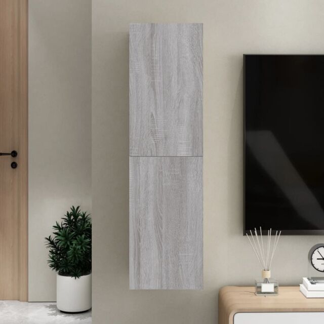 Berkfield Home Wall-mounted TV Cabinet Grey Sonoma 30.5x30x110 cm - image 1