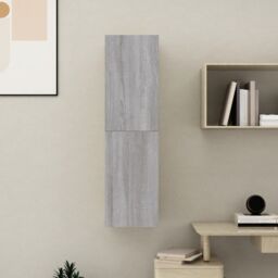 Berkfield Home Wall-mounted TV Cabinet Grey Sonoma 30.5x30x110 cm - thumbnail 4