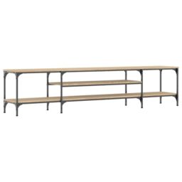 Berkfield Home TV Cabinet Sonoma Oak 201x35x45 cm Engineered Wood&Iron - Size: 201 x 35 x 45 cm - thumbnail 2