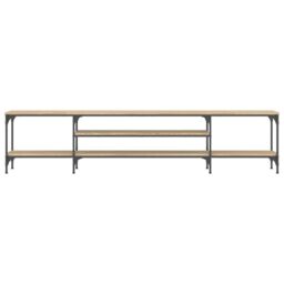 Berkfield Home TV Cabinet Sonoma Oak 201x35x45 cm Engineered Wood&Iron - Size: 201 x 35 x 45 cm - thumbnail 4