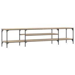Berkfield Home TV Cabinet Sonoma Oak 201x35x45 cm Engineered Wood&Iron - Size: 201 x 35 x 45 cm - thumbnail 6