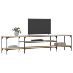 Berkfield Home TV Cabinet Sonoma Oak 201x35x45 cm Engineered Wood&Iron - Size: 201 x 35 x 45 cm - thumbnail 3