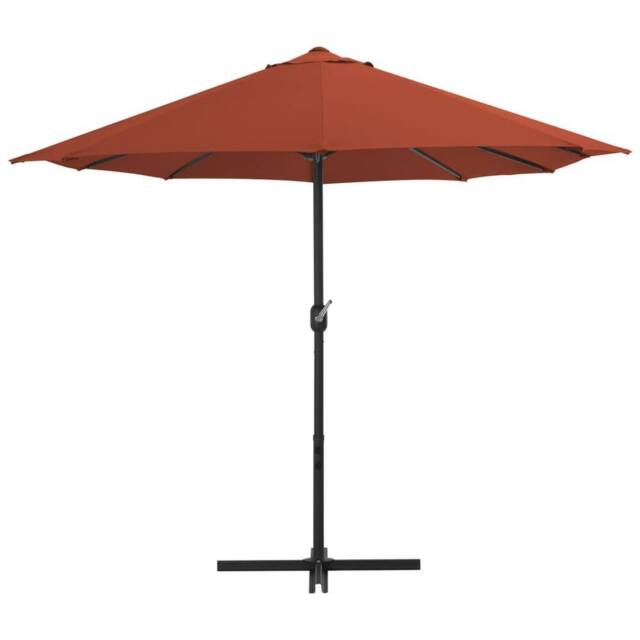 Berkfield Home Outdoor Parasol with Aluminium Pole 460x270 cm Terracotta - image 1