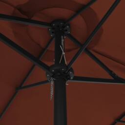Berkfield Home Outdoor Parasol with Aluminium Pole 460x270 cm Terracotta - thumbnail 6