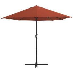 Berkfield Home Outdoor Parasol with Aluminium Pole 460x270 cm Terracotta - thumbnail 1
