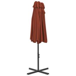 Berkfield Home Outdoor Parasol with Aluminium Pole 460x270 cm Terracotta - thumbnail 5