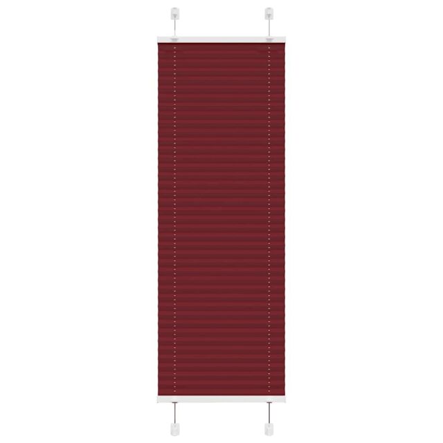 Berkfield Home Pleated Blind Bordeaux Red 45x100 cm Fabric Width 44.4 cm Polyester - image 1
