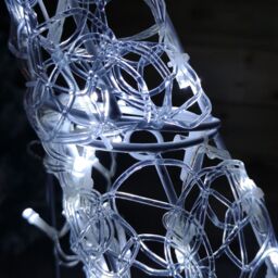 Samuel Alexander 1.2m Light up Soft Acrylic 2D Shooting Christmas Star with 200 LEDs in White & Warm White in Black - thumbnail 6