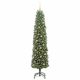 Berkfield Home Artificial Christmas Tree with 300 LEDs with Stand Green 210 cm - thumbnail 3