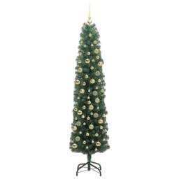 Berkfield Home Artificial Christmas Tree with 300 LEDs with Stand Green 210 cm - thumbnail 4