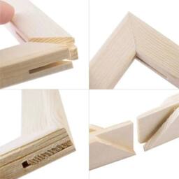 SPETLEK 50cm x 60cm DIY Solid Wood Frame For Canvas Frame for Wall in Light Oak - Size: 50 cm x 60 cm - thumbnail 2