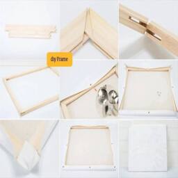 SPETLEK 50cm x 60cm DIY Solid Wood Frame For Canvas Frame for Wall in Light Oak - Size: 50 cm x 60 cm - thumbnail 3