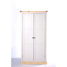 Cabinet Bits Bomporto 2 Door Wardrobe Brass Knob in Light Grey - thumbnail 1