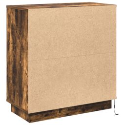 Berkfield Home Sideboard with LED Smoked Oak 71x34, 5x75 cm Engineered Wood in Brown - thumbnail 9