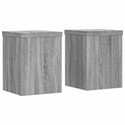 Berkfield Home Plant Stands 2 pcs Grey Sonoma 15x15x20 cm Engineered Wood - Size: 15 x 15 x 20 cm