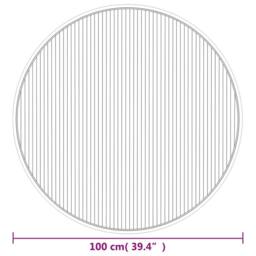 Berkfield Home Rug Round Brown100 cm Bamboo in Brown - Size: Medium - thumbnail 8