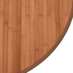 Berkfield Home Rug Round Brown100 cm Bamboo in Brown - Size: Medium - thumbnail 6