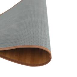 Berkfield Home Rug Round Brown100 cm Bamboo in Brown - Size: Medium - thumbnail 5