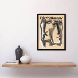 Artery8 Contemporary Dutch Art Book Cover Leo Gestel Framed Wall Art Print in Beige - Size: A4 - thumbnail 4
