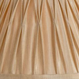 Ruma Champagne Poly Silk Pinch Pleat Lampshade For Table Lamps & Floor Lamps in Gold - thumbnail 3