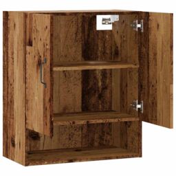 Berkfield Home Wall Cabinet Old Wood 60x31x70 cm Engineered Wood in Brown - Size: 60 x 31 x 70 cm - thumbnail 7