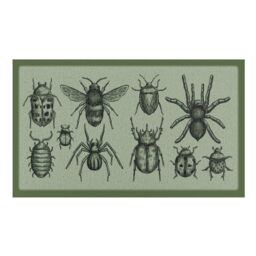 Artsy Mats Green Insect Pattern Indoor & Outdoor Doormat - 70x40cm - Size: 40 cm x 70 cm - thumbnail 2