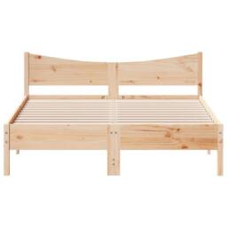Berkfield Home Bed Frame without Mattress 150x200 cm King Size Solid Wood Pine in Natural - thumbnail 4