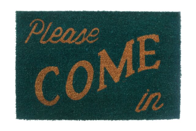 Orsina Please Come In Doormat in Green - Size: 100 cm diameter - image 1