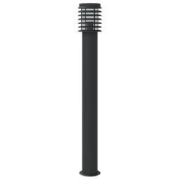 Berkfield Home Outdoor Floor Lamps 3pcs Black 110cm Stainless Steel - thumbnail 5
