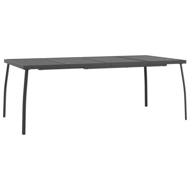 Berkfield Home Garden Table Anthracite 200x100x72 cm Steel Mesh in Charcoal - Size: 200 x 100 x 72 cm - image 1