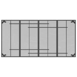 Berkfield Home Garden Table Anthracite 200x100x72 cm Steel Mesh in Charcoal - Size: 200 x 100 x 72 cm - thumbnail 5