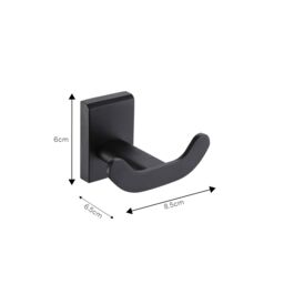 Showerdrape Unity Black Steel Wall Mounted 4 Piece Bathroom Accessory Set - thumbnail 9