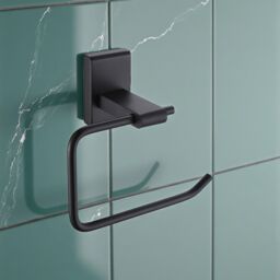 Showerdrape Unity Black Steel Wall Mounted 4 Piece Bathroom Accessory Set - thumbnail 4
