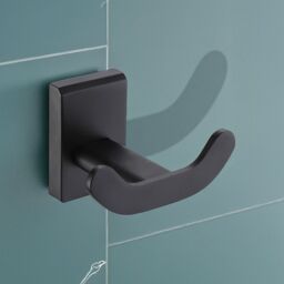 Showerdrape Unity Black Steel Wall Mounted 4 Piece Bathroom Accessory Set - thumbnail 5