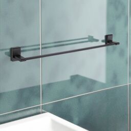 Showerdrape Unity Black Steel Wall Mounted 4 Piece Bathroom Accessory Set - thumbnail 2