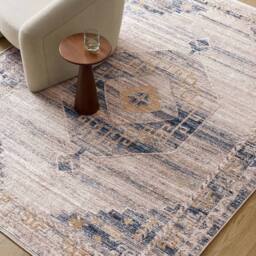 Livabliss Fifth Avenue-Vintage Grey Brown Green Traditional Fringe Living Rug - Size: 200 cm x 275 cm - thumbnail 7