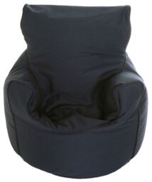 Bean Lazy Cotton Twill Navy Blue Bean Bag Arm Chair Toddler Size in Dark Blue - Size: Small - thumbnail 1