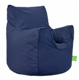 Bean Lazy Cotton Twill Navy Blue Bean Bag Arm Chair Toddler Size in Dark Blue - Size: Small - thumbnail 2