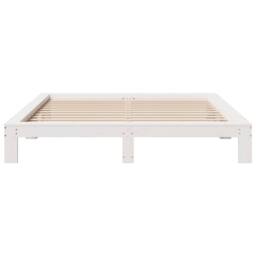 Berkfield Home Bed Frame without Mattress White 180x200 cm Super King Solid Wood Pine - thumbnail 4
