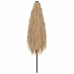 Berkfield Home Garden Parasol with Steel Pole Brown 388x388x248 cm in Light Tan - Size: 388 x 388 x 248 cm - thumbnail 6