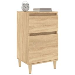 Berkfield Home Bedside Cabinet Sonoma Oak 40x35x70 cm in Brown - Size: 40 x 35 x 70 cm - thumbnail 4