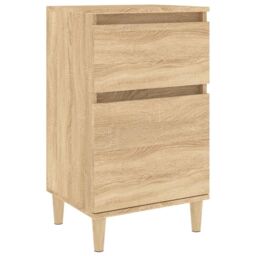 Berkfield Home Bedside Cabinet Sonoma Oak 40x35x70 cm in Brown - Size: 40 x 35 x 70 cm - thumbnail 2