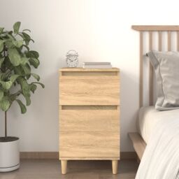 Berkfield Home Bedside Cabinet Sonoma Oak 40x35x70 cm in Brown - Size: 40 x 35 x 70 cm - thumbnail 1