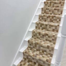 runrug Stair Runner Carpet - Soft & Comfortable, 0.43 Inch - 'Eclipse' in Beige - Size: 66 cm x 540 cm - thumbnail 7