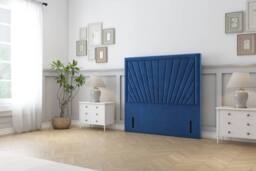 "Sloomy Somerset Plush 54"" Floor Standing Headboard in Navy - Size: King" - thumbnail 2