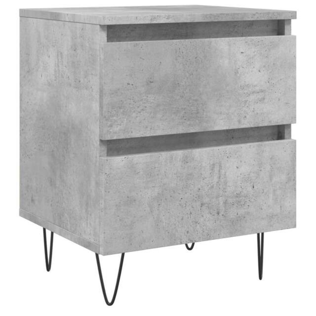 Berkfield Home Bedside Cabinet Concrete Grey 40x35x50 cm Engineered Wood - Size: 40 x 35 x 50 cm - image 1