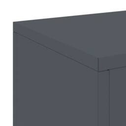 Berkfield Home Outdoor Plant Stands Pillar 2 pcs Anthracite 24x24x55 cm Steel in Charcoal - Size: 24 x 24 x 55 cm - thumbnail 8