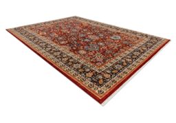 RugsX Wool Keshan Rug in Red - Size: 80 cm x 145 cm - thumbnail 2