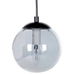 Wyld and Coco 5-Light Pendant Lamp Smoked Glass Shades Black Steel Base - thumbnail 4